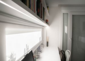 Luz LED en oficina